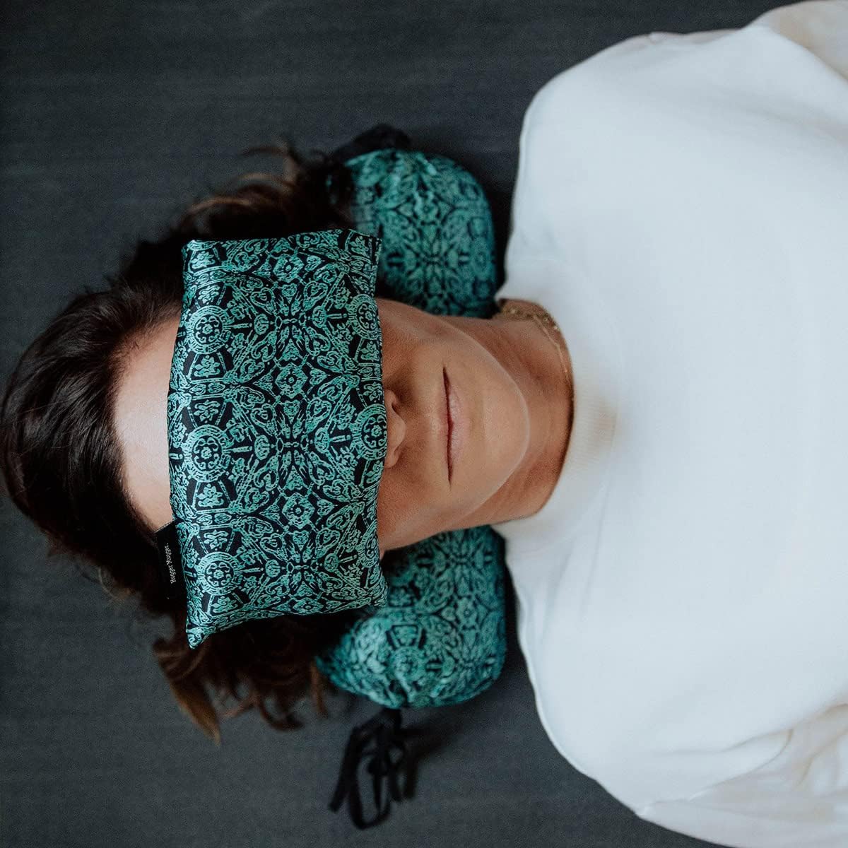 Hugger Mugger Silk Eye Pillow with Flaxseed Filling - Organic Flaxseed Filling, Scent-Free Relaxation, Light Weight, Chill in Freezer, Washable Cover