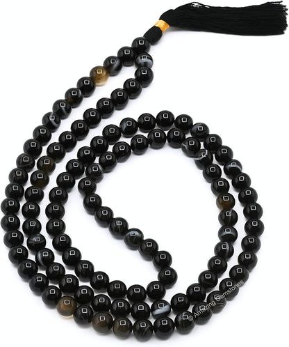 Amazing Gemstone 108 Beads Handmade Mala (Knotted, Rudraksha) - Colors B