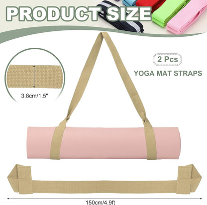 Yoga Mat Straps for Carrying, Adjustable Exercise Mat Sling Holder Multi Purpose Mats Carrier