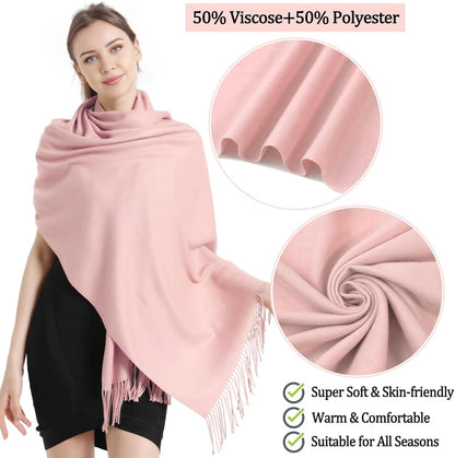 Pashmina Scarf and Shawl - Soft Women Pashminas Wrap for Wedding Evening Party dresses