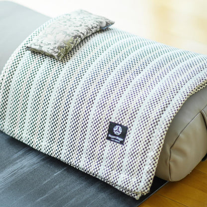 Hugger Mugger Cotton Yoga Blanket - Multi-Gray- Soft but Firm, Cofortable Support, Great Prop for Yoga