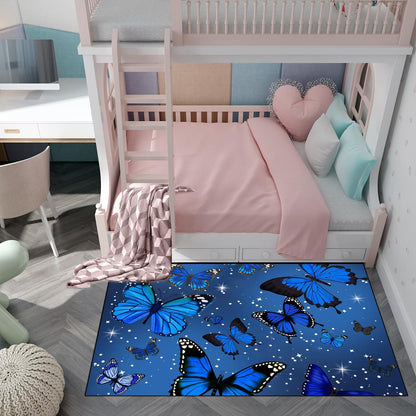 Black Girl Area Rug for Bedroom African Black Girls Floor Rugs for Living Room Playroom Cartoon Art Home Decor Soft Yoga Mats for Women Afro Purple 47" x 31" (2.7 x 3 Feet)