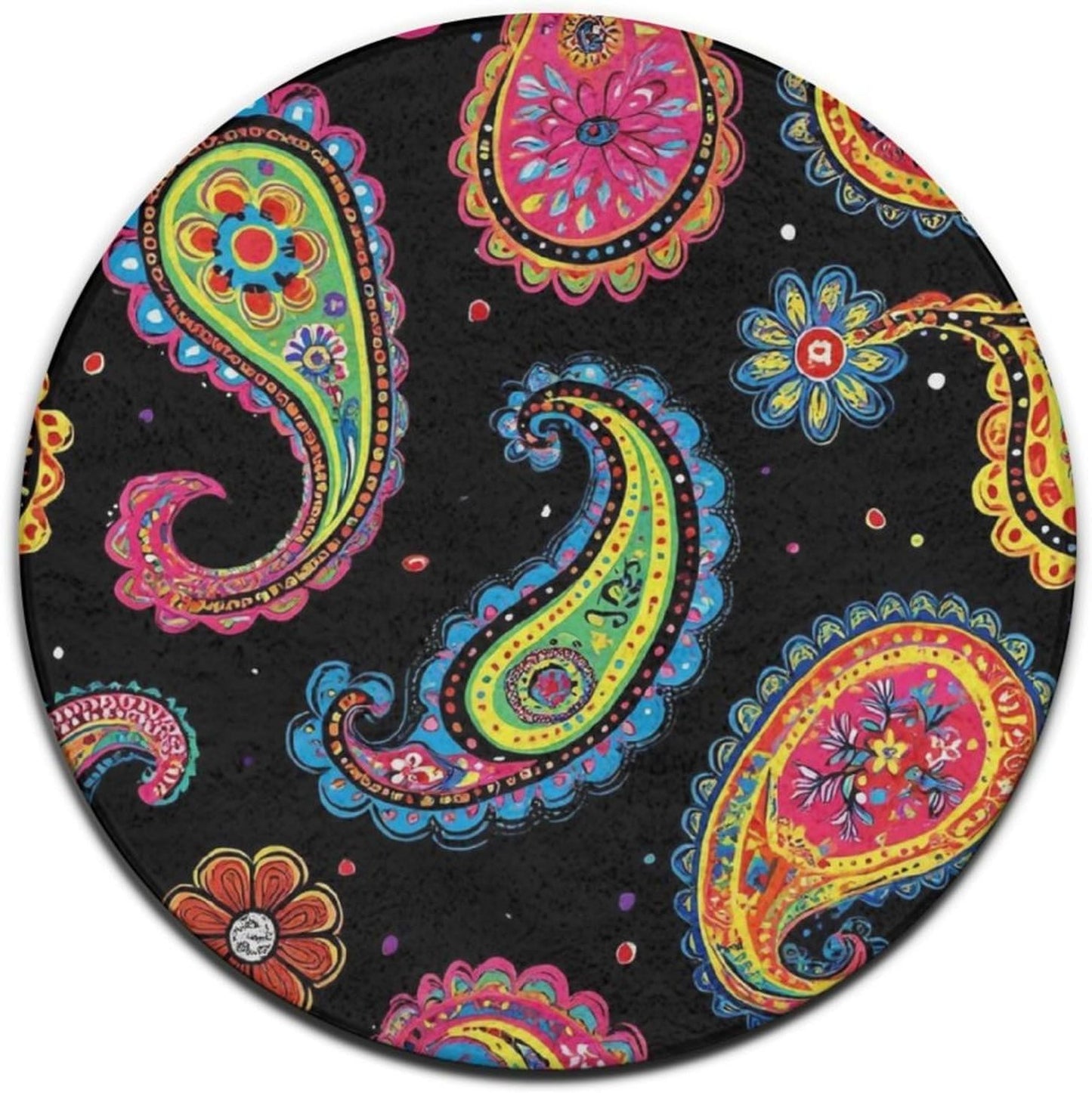 Room Sofa Yoga Soft Round Carpet, Home Decor Non Slip Kitchen Office Circle Rug, Machine Washable Modern Round Area Rug Beach Turtles, 60inch