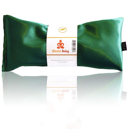 Lavender Eye Pillow | Hot or Cold Weighted Satin Eye Mask Perfect for Sleeping, Yoga, Meditation | Gifts for Women, Birthday, Teachers | Natural Herbal Relaxation | Made in USA (Aqua)