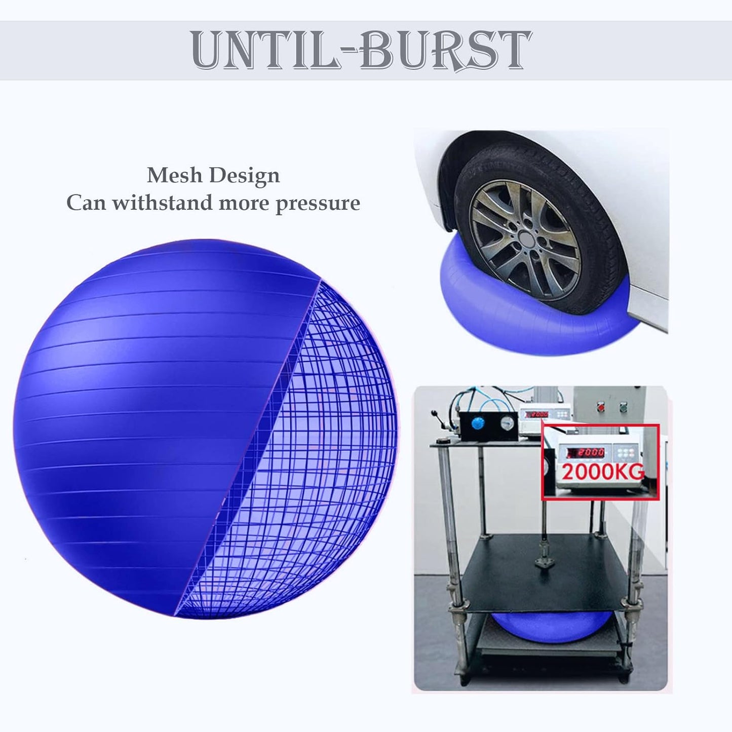 PL-0003 Soft Exercise Ball, Anti-Burst Yoga Ball Chair Supports 2200lbs PL-0003
