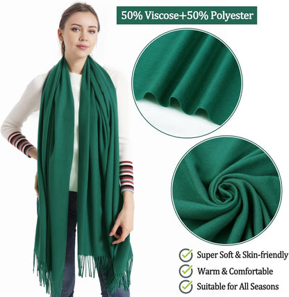 Pashmina Scarf and Shawl - Soft Women Pashminas Wrap for Wedding Evening Party dresses