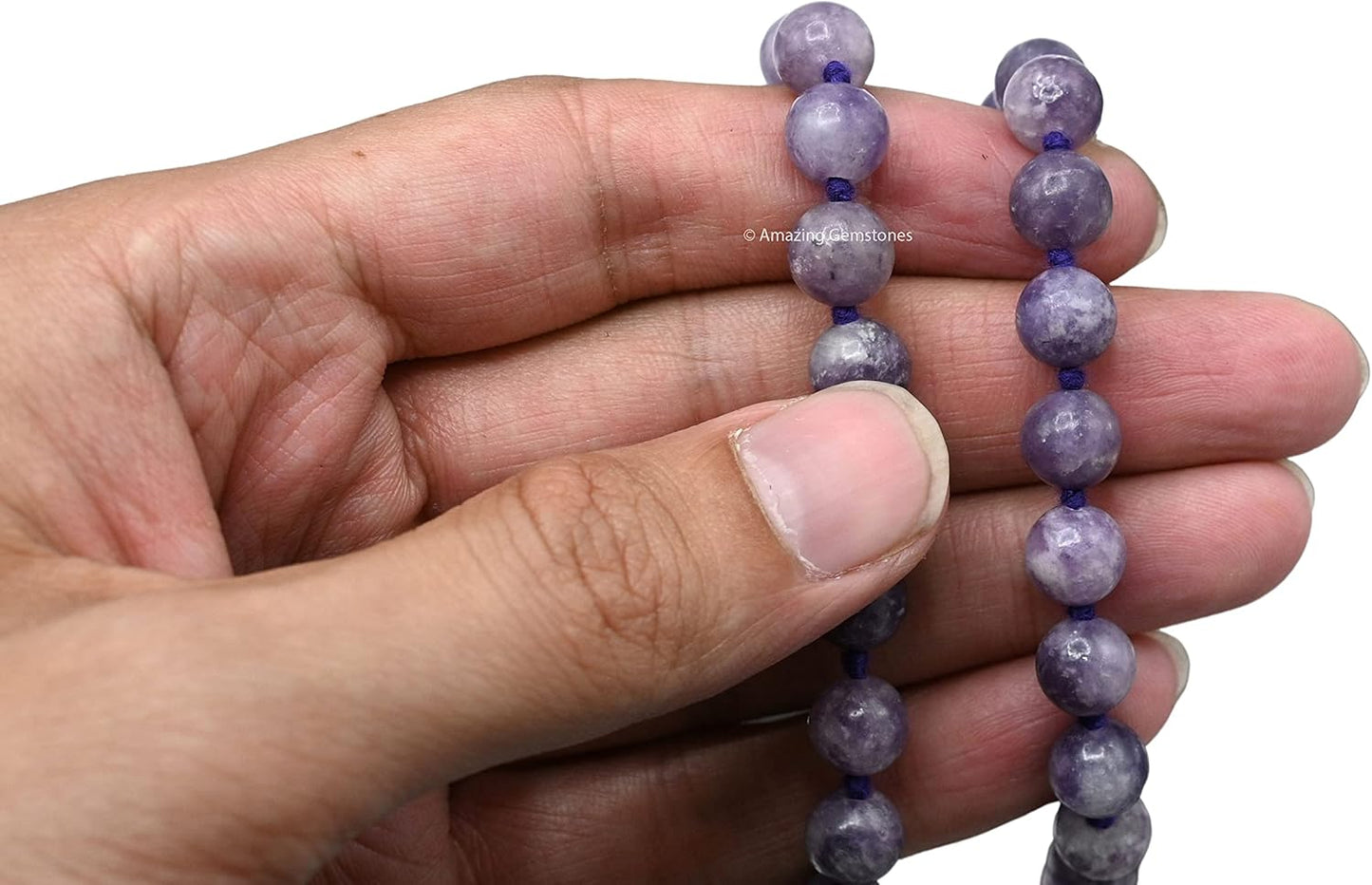 Amazing Gemstone 108 Beads Handmade Mala (Knotted, Rudraksha) - Colors B