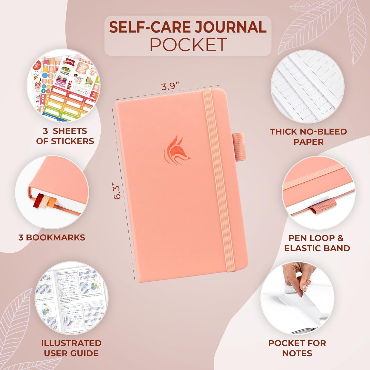 Clever Fox Self-Care Journal – Daily Reflection Notebook – Mental Health & Personal Development Planner, Meditation & Mood Log, A5 (Turquoise)