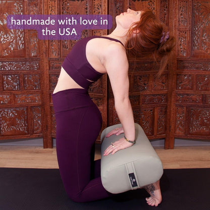 Hugger Mugger Standard Yoga Bolster - Firm, Supportive, Handmade, Durable