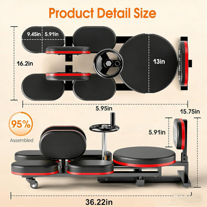 TDH Leg Stretcher, 300LBS Stretcher Machine,210° Adjustable Split Machine for Ballet, Dance,Yoga, Flexibility Stretching Equipment to Relieving Leg Muscl,Exercise for Everyone