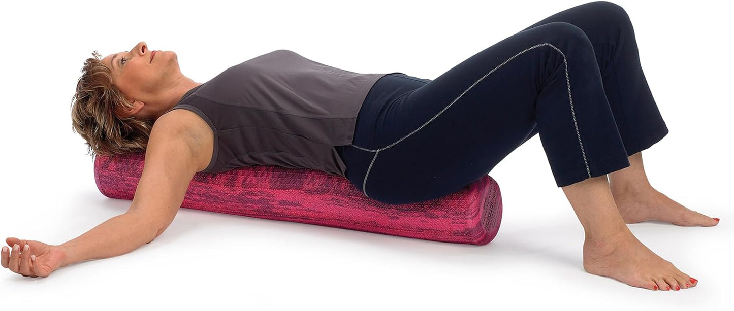 OPTP PRO-Roller Soft Density Foam Roller – Low Density Soft Foam Roller for Physical Therapy, Pilates, Yoga Foam Roll Exercises, and Muscle Recovery - Blue 18" x 6"
