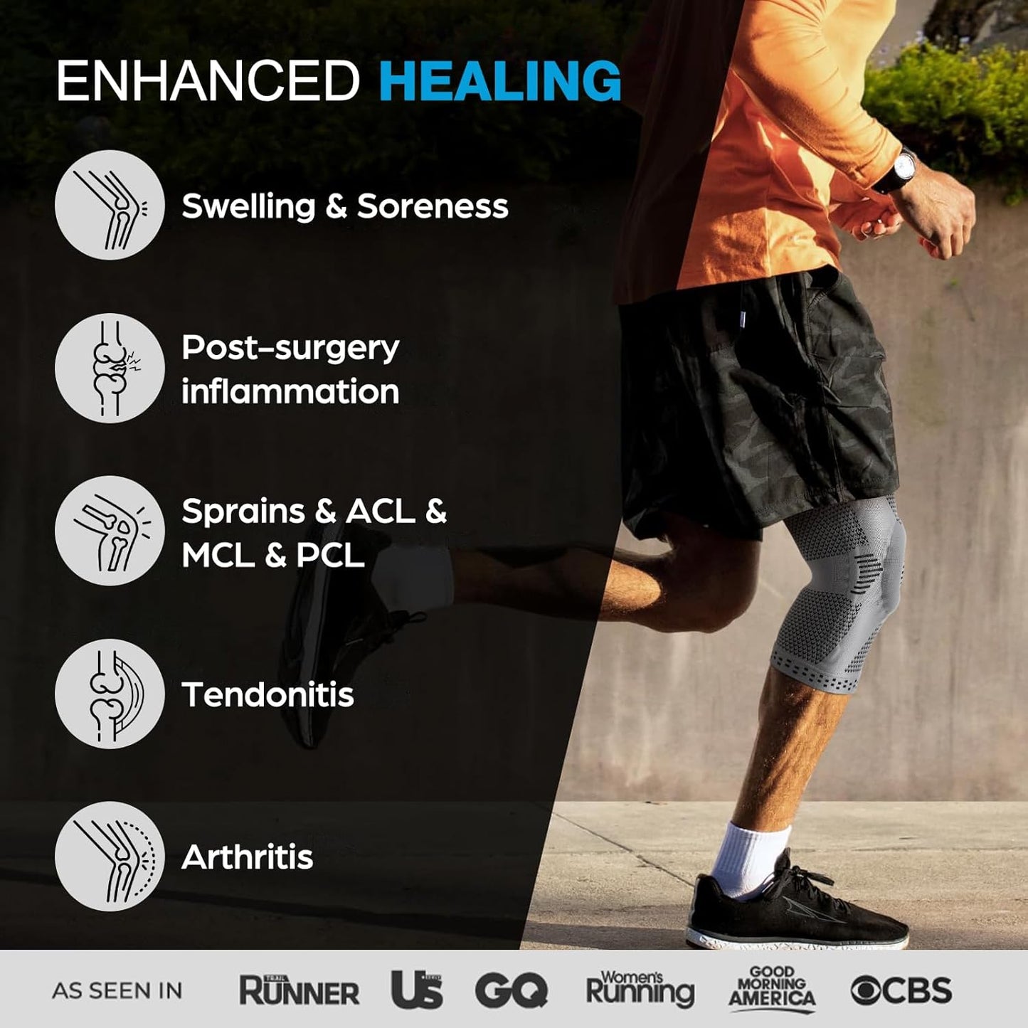 NEENCA Professional Knee Brace, Compression Knee Support with Patella Gel Pad & Side Stabilizers, Medical Knee Sleeve for Pain Relief, ACL,PCL, Meniscus, Injury Recovery, Arthritis, Sports, Workout...