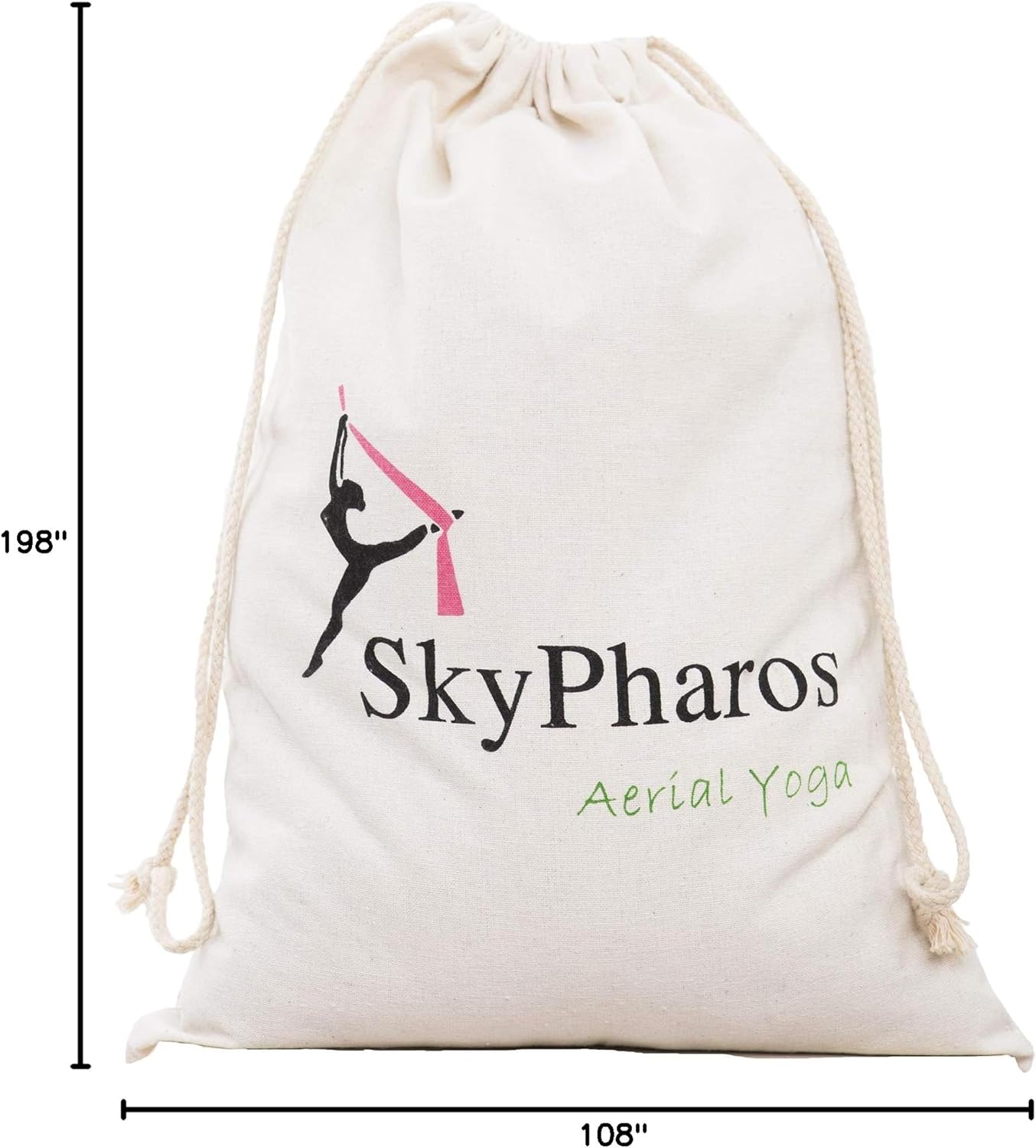 5.5 Yards Aerial Silks Yoga Swing Set - Aerial Yoga Hammock Kit Anti-Gravity Flying for Fitness, Low/Non Stretch Nylon Tricot Fabric Hardware Included for Dance
