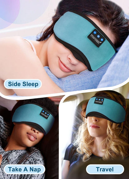 TOPOINT Sleep Mask with Headphones Bluetooth 5.4 Wireless, Sleep Headphones Earphones Earbuds with Microphone HD Speakers Music, Blackout Eye Mask for Sleeping Travel Meditation Men Women Cool Gadgets