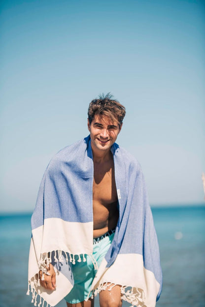 Bazaar Anatolia Turkish Beach Towel – 100% Cotton, Quick Dry, Lightweight and Sand Free – Perfect for Bathroom, Travel, Yoga, Camping, Oversized 71x39 inches - Diamond Black - Colors C