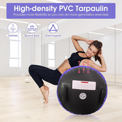 Gymnastics Air Barrel Roller Air Spot, Inflatable Tumbling Mat Tumble Track Gymnastic Equipment Balance Cylinder with Pump for Yoga Cheerleading Home Use Gym