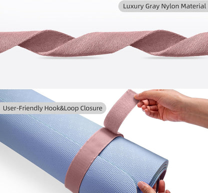 Trilancer Adjustable Yoga Mat Strap With Hook and Loop Closure, Yoga Mat Holder Carrier,and Organizing-Mat Not Included