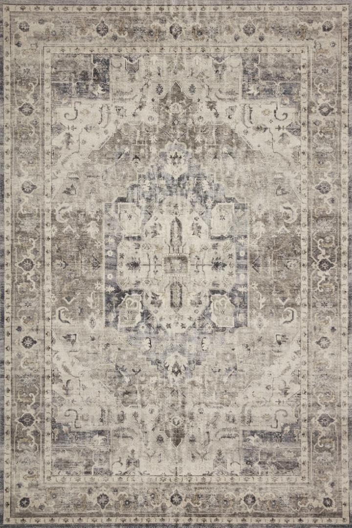 Loloi Hathaway Collection HTH-06 Blush/Multi 2'-6" x 7'-6", .25" Thick, Runner Rug, Soft, Durable, Printed, Modern, Low Pile, Non-Shedding, Easy Clean, Living Room Rug