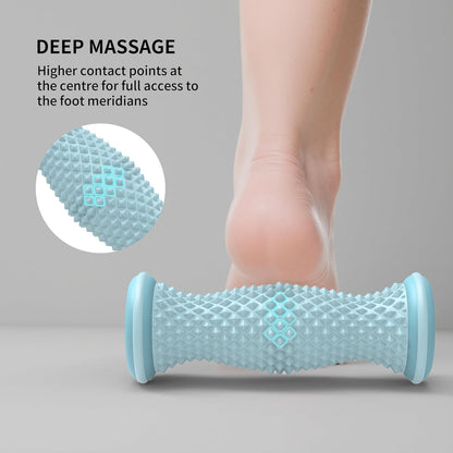 Foot Roller Massager for Plantar Fasciitis Relief, Portable Silent Deep Tissue Massager Tool for Arch and Heel Pain-Blue