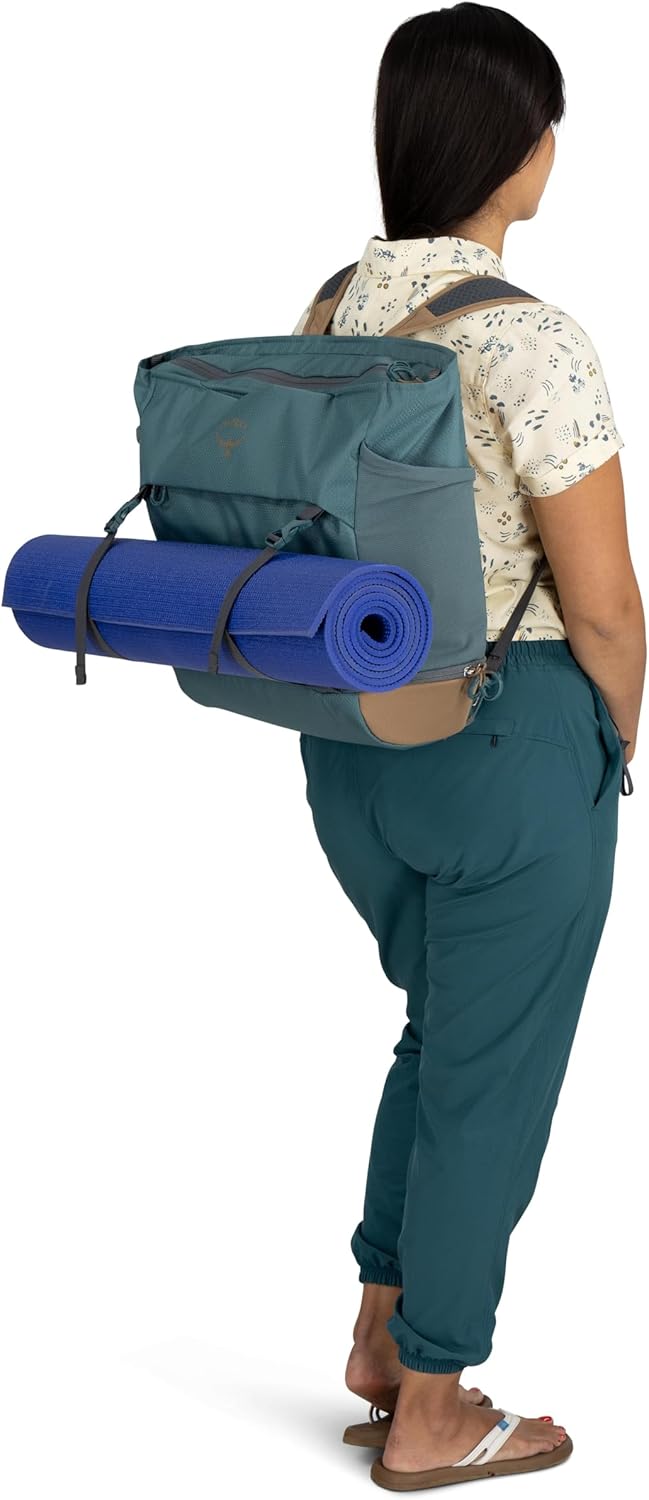 Osprey Daylite Large Tote Weekend Pack - Shoulder or Backpack Carry with Laptop Sleeve & Shoe Compartment, Torrent Blue