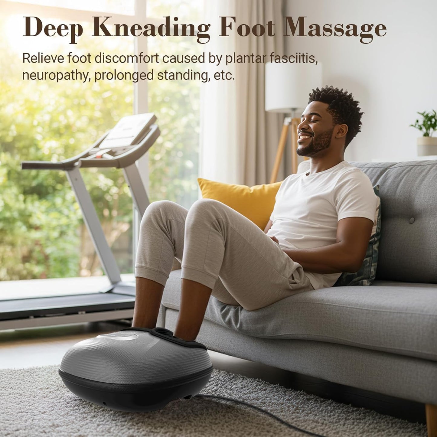 CuPiLo Foot Massager FSA Eligible HSA, 2026 Upgraded, Fathers Day Dad Gifts for Men, Feet Massager with Heat for Plantar Fasciitis Relief, 5 Levels Compression & Vibration Massage for Neuropathy