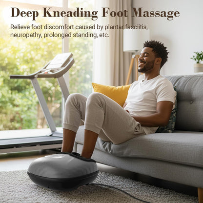 CuPiLo Foot Massager FSA Eligible HSA, 2026 Upgraded, Fathers Day Dad Gifts for Men, Feet Massager with Heat for Plantar Fasciitis Relief, 5 Levels Compression & Vibration Massage for Neuropathy