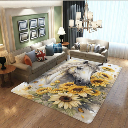 Butterfly Carpet Area Rug - Lovely Butterflies Printed Carpets for Kids Butterfly Theme Living Room Indoor Bedroom Decor Soft Polyester Yoga Mat 2'x3'