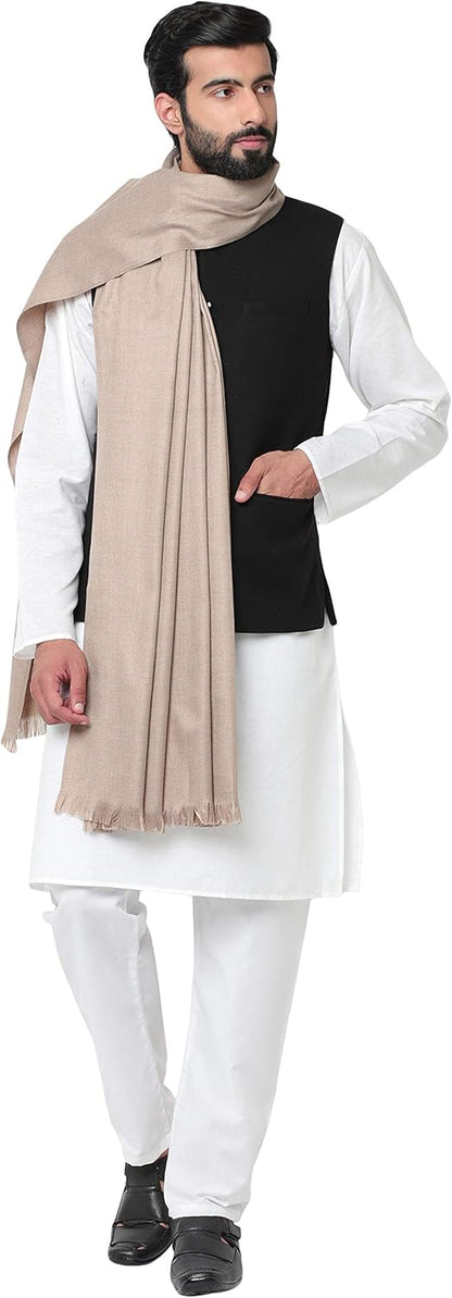 Weavers Villa Men's Plain Woollen Dhariwal Lohi/Shawl [50" X 100"]