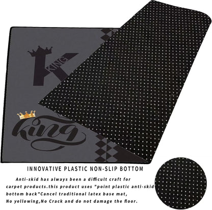 5' X 7' Queen and King Rug Black Grey Area Rugs Dining Living Room Bedroom Kitchen Office Yoga Room Washable Floor Mat Doormats Throw Rug Carpet Room Decor