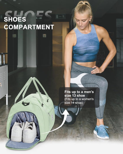 Gym Bag Womens Mens with Shoes Compartment and Wet Pocket Travel Duffel Bag for Women for Plane Sport Gym Tote Bags Swimming Yoga Waterproof Weekend Overnight Carry on Bag Hospital Holdalls - Colors B