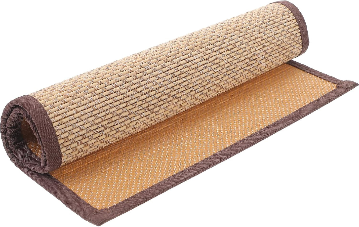 Beavorty Bamboo Rug Woven Straw Seat Cushion Japanese Style Rattan Futon Sitting Pad Tatami Floor Pillow for Zen Garden Yoga Practice or Meditation Light Brown Japanese Tatami Mat