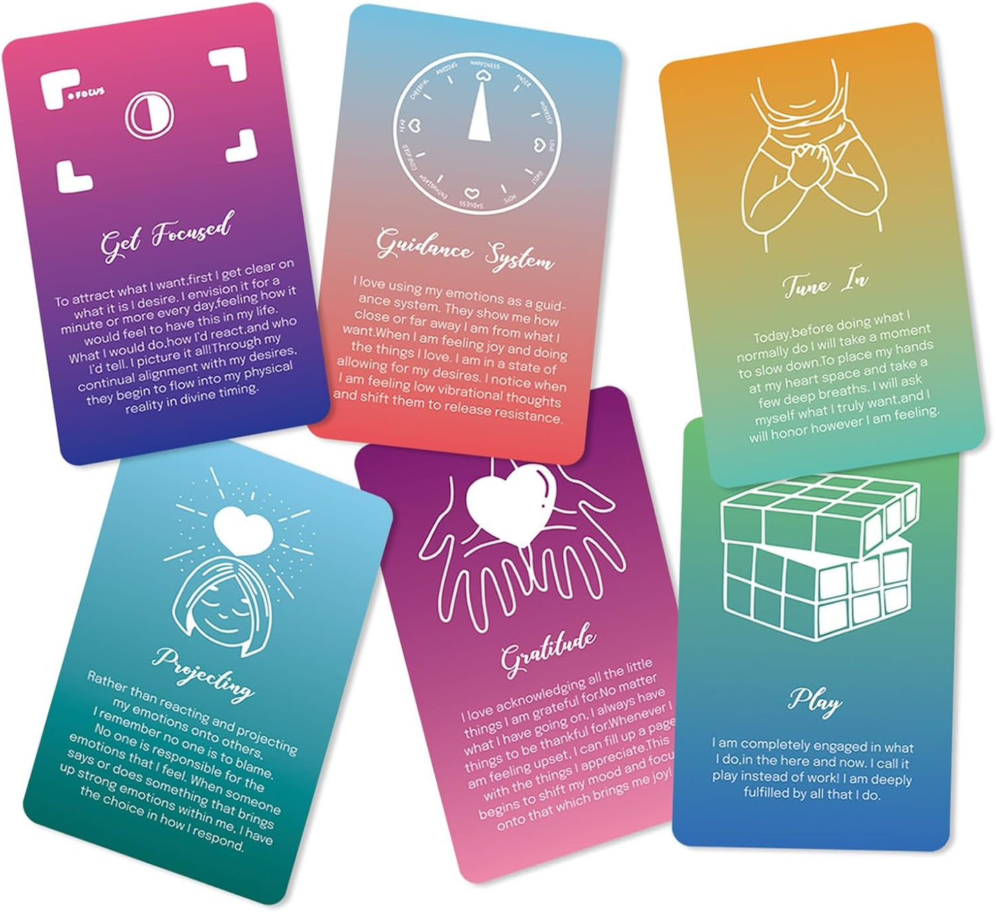 A ART·ZONE 52 Pcs Positive Affirmations Meditation Spiritual Self Care Cards Gifts, 9.7x6 cm Paper Prints