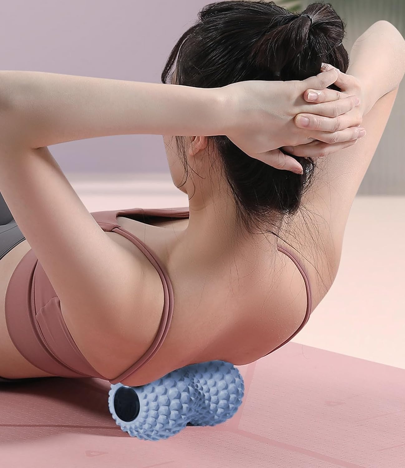 KITWILD Peanut Massage Ball, Double Lacrosse Massage Roller Ball for Deep Tissue Muscle Massage, Physical Therapy, Myofascial Release, Muscle Knots, and Yoga Therapy (Black)