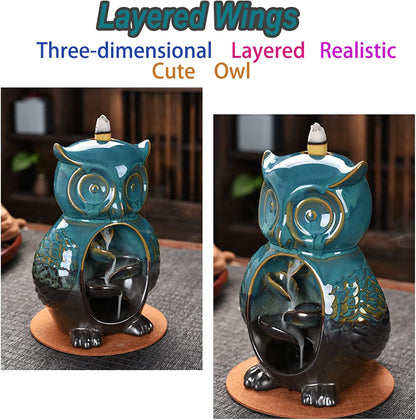Mountain Waterfall Incense Burner，Backfall Incense Holder River, Incense Falls Meditation Decor for Room with Upgrade Incense Cones and Accessories (Mountain)