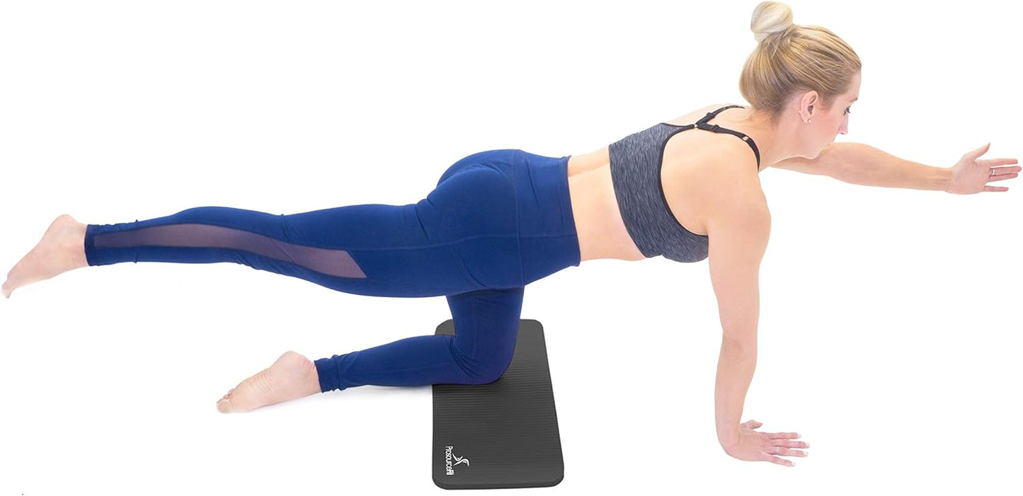ProsourceFit Extra Thick Yoga Knee Pad and Elbow Cushion 15mm (5/8”) Fits Standard Mats for Pain Free Joints in Yoga, Pilates, Floor Workouts