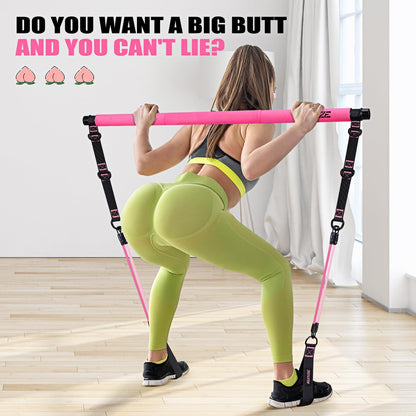 KUTIZE Pilates Bar Kit with Resistance Bands, Pilates Equipment, Multifunctional Pilates Bar for Women & Men, Pilates kit for Hip, Back, Arm, Full-Body Workouts, Home Gym Strength Training Equipment