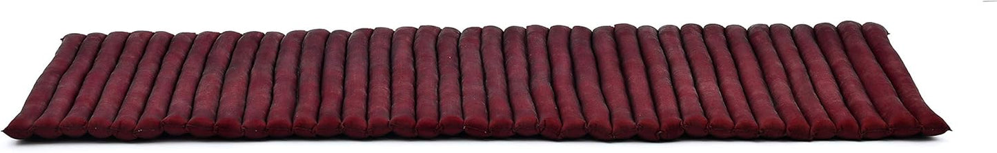 Leewadee - Kapok Roll Mat – Handcrafted Folding Sleep & Relaxation Mattress from Thailand, Ideal as Guest Bed, Camping Mat, Yoga Mat or Traditional Futon, 75 x 39 inches, Anthracite