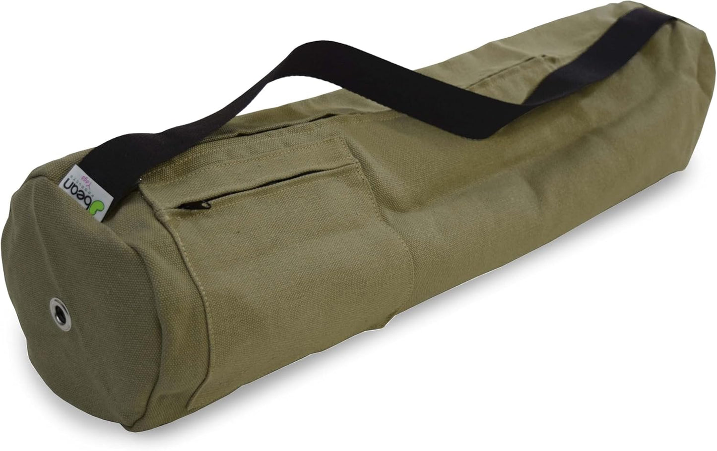 Natural Hemp Fabric Yoga Mat Bag with Shoulder Strap - Lightweight and Durable Gym Bag to Carry the Extra Large Mat Sizes - Ideal for Yoga, Pilates & Fitness Equipment - Made in USA, 8" X 32"