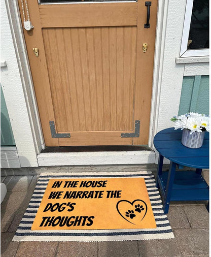 MELODADDY Funny Welcome Doormat Front Door Decor Rugs with Rubber Back 30"(L) x 18"(W) Personalized Matt Outside Entrance (Leave Your Worries At the Door Yoga Meditation Namaste)