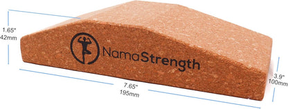 Cork Yoga Wedge Block - Non-Slip Wrist Support, Set of 2