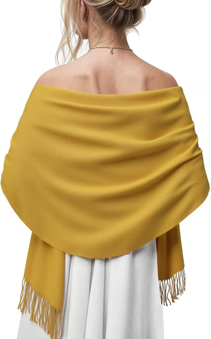 Women's Scarf Pashmina Shawls and Wraps for Evening Dress Wedding Bridal Bridesmaid Winter Warm Long Large Scarves - Colors B