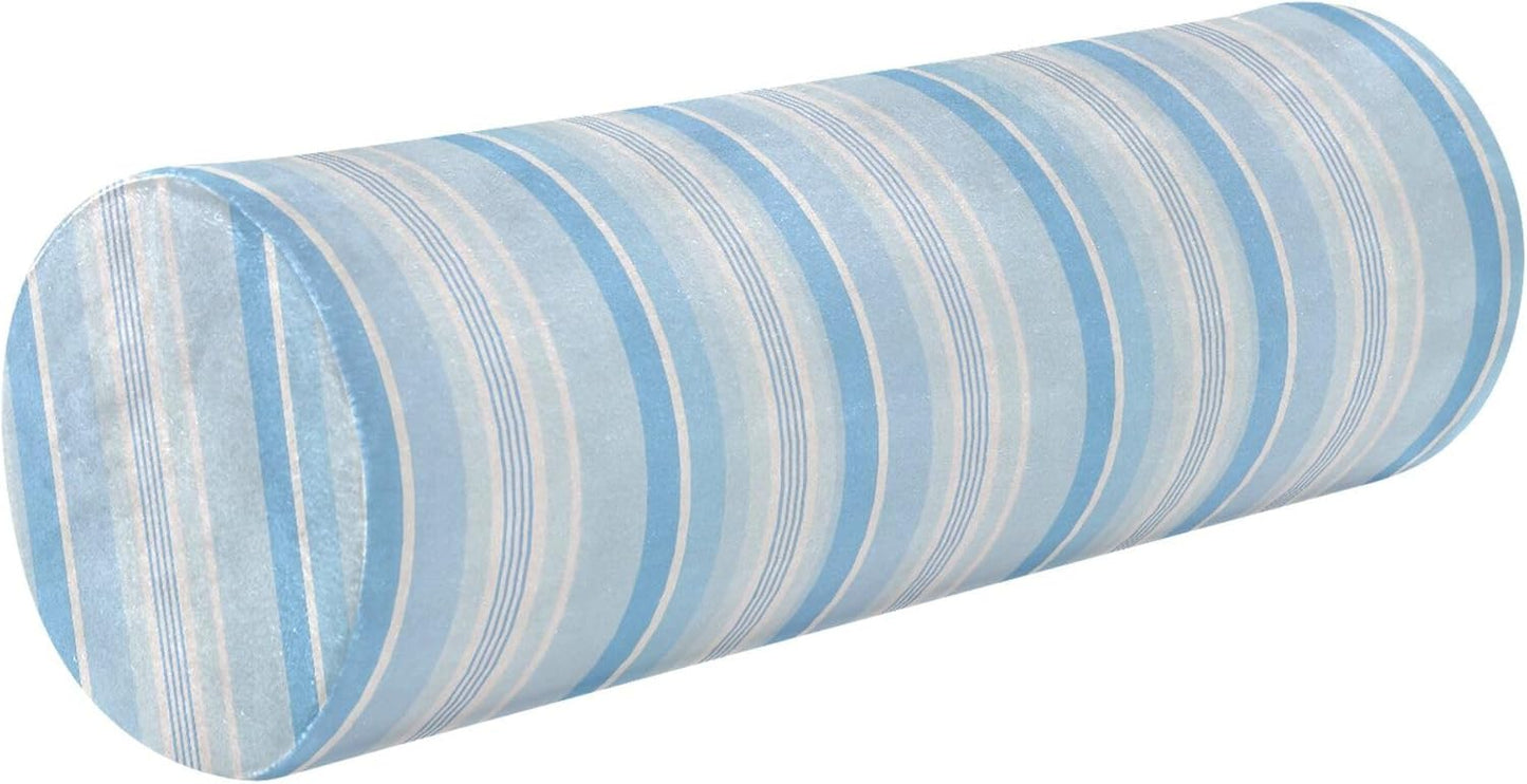 Yoga Bolster Pillow Round Neck Roll Pillow Bed Round Pillow for Baby Cylinder Decorative Pillow Bolster Pillow Covers with Zipper Gold Stripe