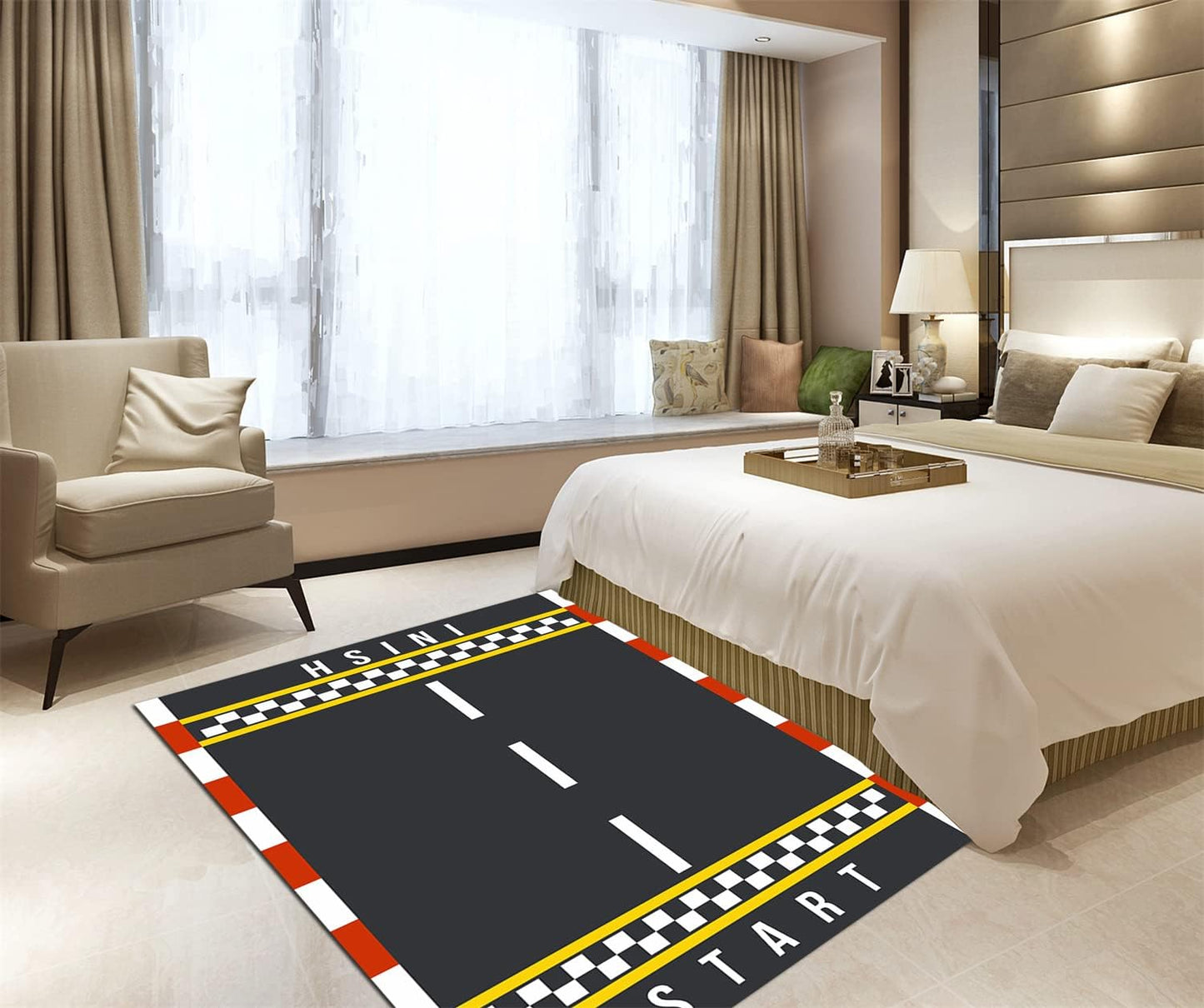 Sports Field Area Rug,5x7ft, Soccer Field Chalked Blackboard Football Stadium Board Painted Non-Slip Soft Carpet Floor Mat Indoor Living Room Bedroom Rugs Yoga Mat Home Decor