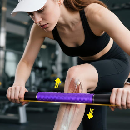Muscle Roller Stick, Massage Roller for Muscle Deep Tissue Massage, Calf Roller for Myofascial Release, Therapy Roller Stick for Back, Legs, Arms, Waist, and Shoulders Full Body Use (Black)