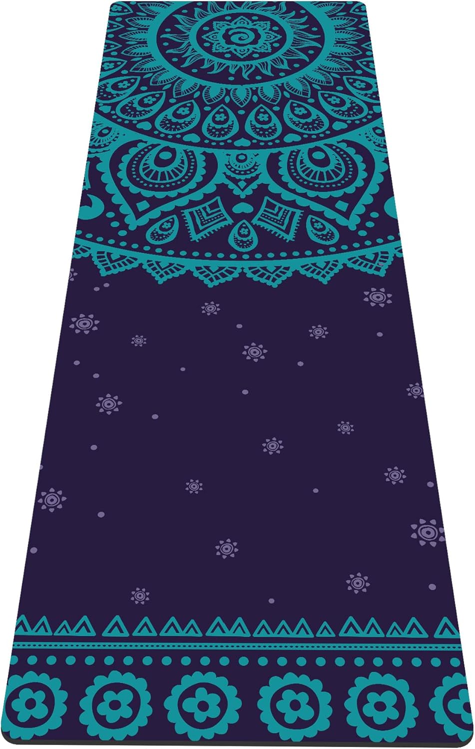 nuveti Yoga Mat Print Extra Thick TPE Non Slip Fitness Exercise Mat with Carrying Bag,72"x24" Extra Thick 6MM Exercise & Workout Mat for Yoga, Pilates Fitness and Floor Exercises - Colors A
