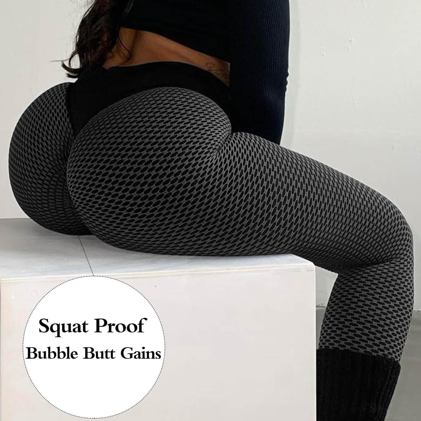 JGS1996 Butt Lifting Leggings for Women Tummy Control Workout Yoga Pants High Waisted Scrunch Booty Gym Tights
