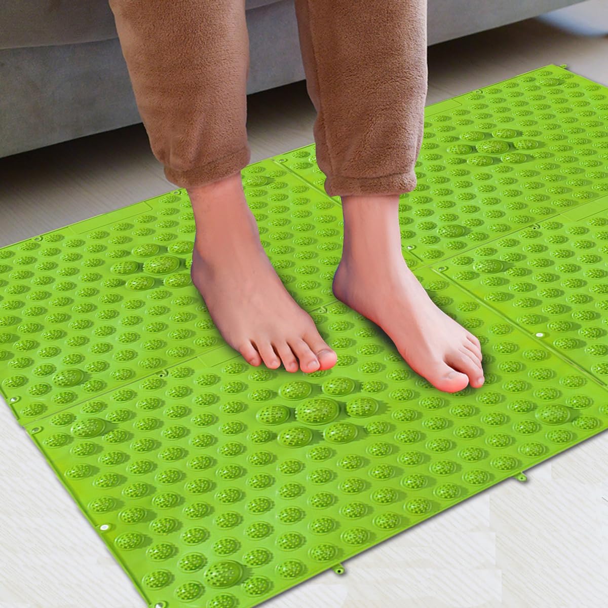 Foot Massage Mat Massage Pad Acupressure Mat Bathroom Mat Yoga Mat Outdoor Game 2 PCS (Blue)