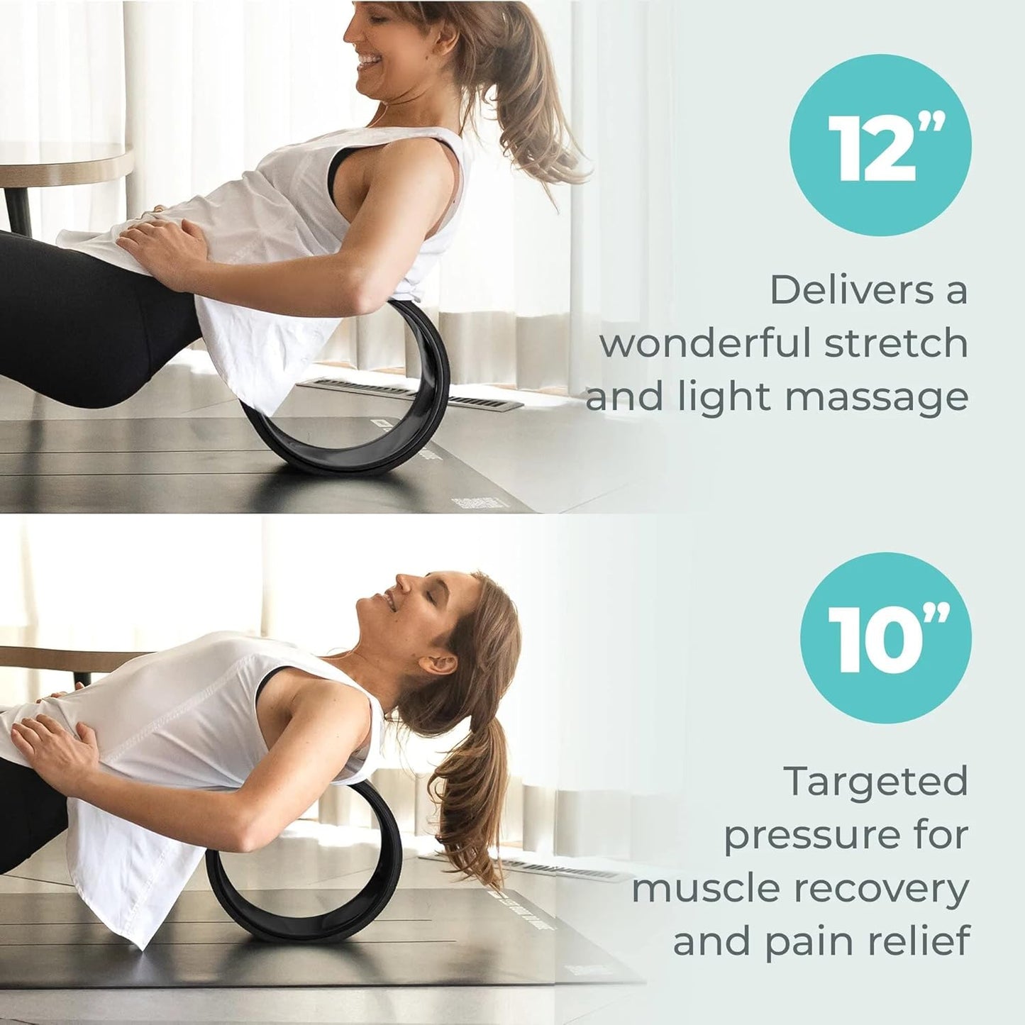 Chirp - Ultimate Back + Neck Bundle | 4-Pack Wheel Foam Roller Set for Back & Neck Pain Relief, Posture Corrector for Alignment & Support, 500lb Capacity, Includes Carrying Case, Mint