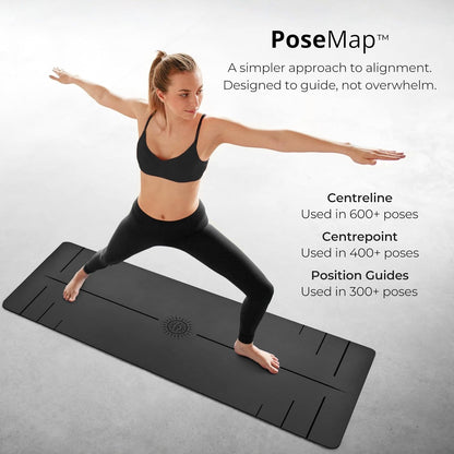 Plyopic. Ultra-Grip Pro Yoga Mat – EXTREME Non-Slip Performance - Dry & Wet Grip - Alignment Lines - Comfortable & Sweat Resistant - For Yoga, Pilates, Exercise, Workout, Bikram & Hot Yoga