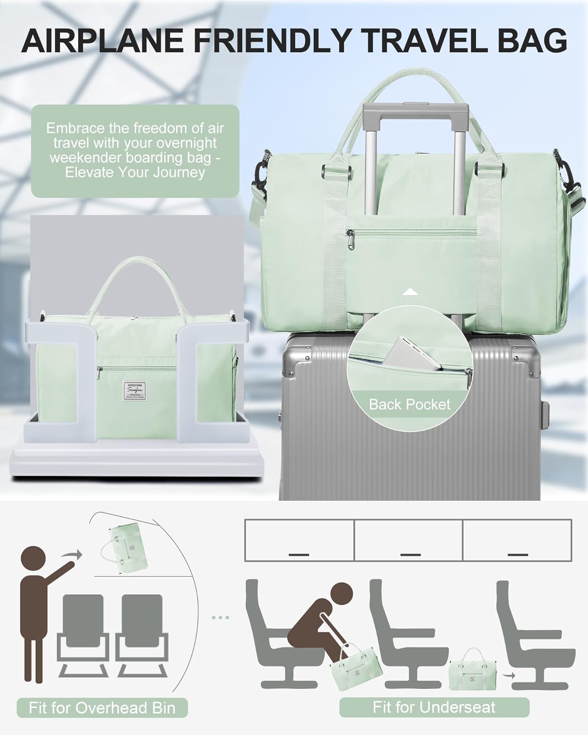 Gym Bag Womens Mens with Shoes Compartment and Wet Pocket Travel Duffel Bag for Women for Plane Sport Gym Tote Bags Swimming Yoga Waterproof Weekend Overnight Carry on Bag Hospital Holdalls - Colors A